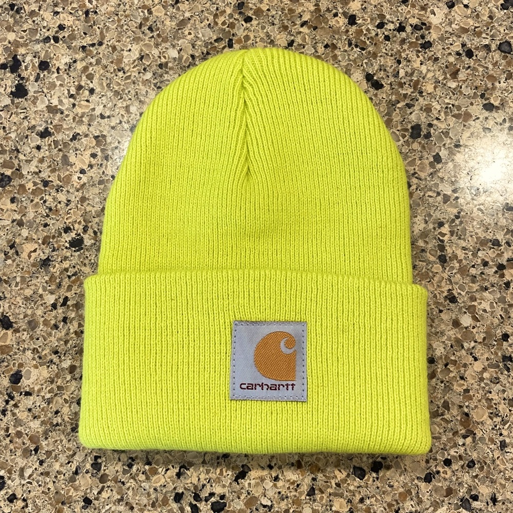 Baby neon yellow carhartt hat